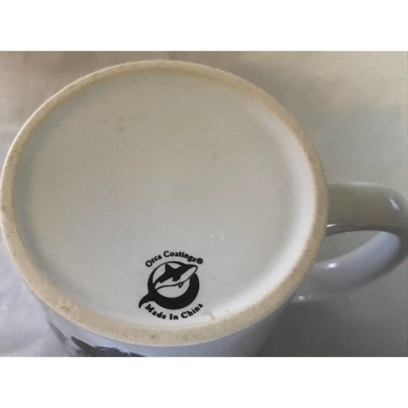 ORCA Coatings "Black Cat" coffee/tea white mug/Cup HTF - Picture 5 of 9